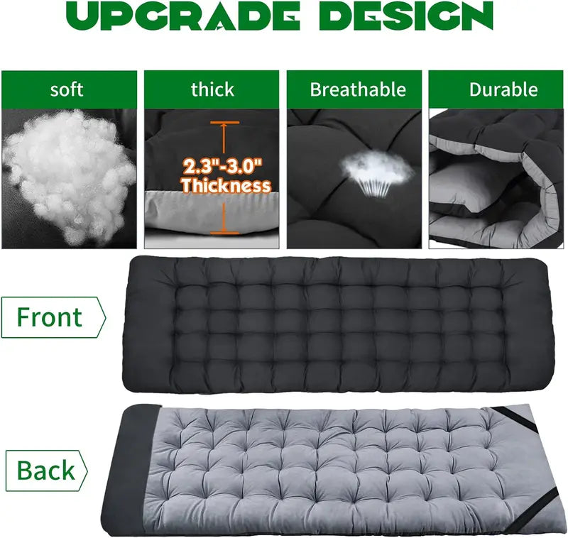 Folding Camping Cot with Mattress | Portable Bed & Carry Bag