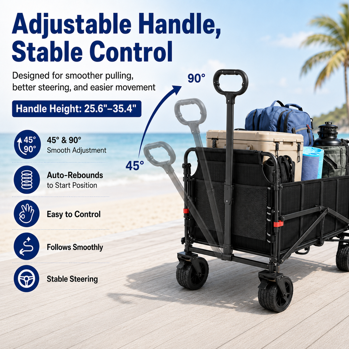 2-in-1 Folding Utility Wagon & Portable Outdoor Chair