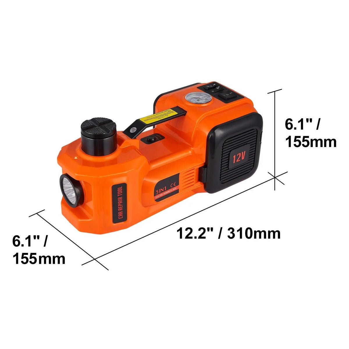 🚗5-Ton Electric Hydraulic Car Jack | Built-In Air Pump