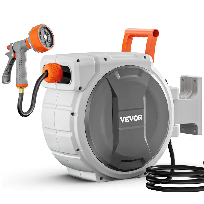 Retractable garden hose reel