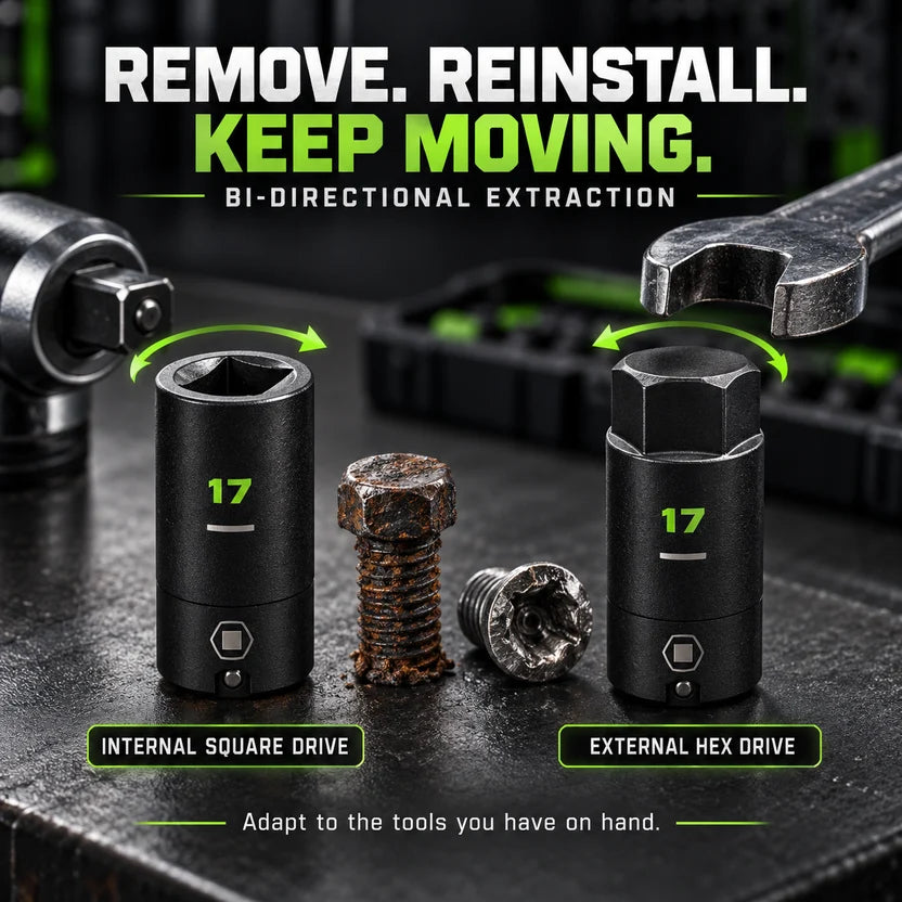Heavy-Duty Bolt Extractor Socket Set