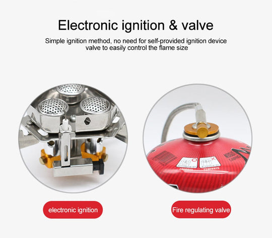 Camping Gas Burner – 5800W, Piezo Ignition, Windproof