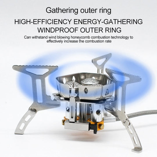 Camping Gas Burner – 5800W, Piezo Ignition, Windproof