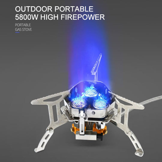 Camping Gas Burner – 5800W, Piezo Ignition, Windproof