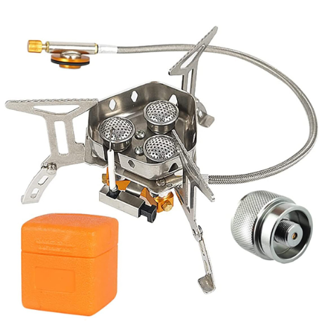 Camping Gas Burner – 5800W, Piezo Ignition, Windproof