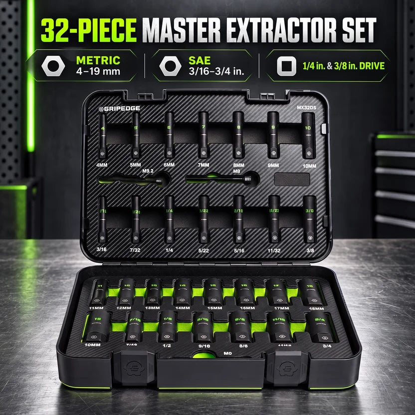 Heavy-Duty Bolt Extractor Socket Set