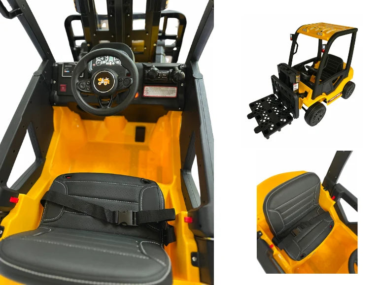 24V Kids Electric Ride-On Forklift Toy with Functional Electric Lift & 2.4G Parental Remote Control