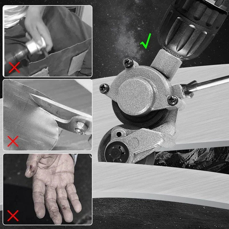 ✨ Electric Drill Sheet Metal Cutter - 3-in-1 Tool for Steel, Aluminum