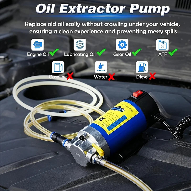 ⛽ Portable Oil Transfer Pump – Pure Copper Motor, Durable Build & Compact Design – For Engine Oil & Fluids 🚗